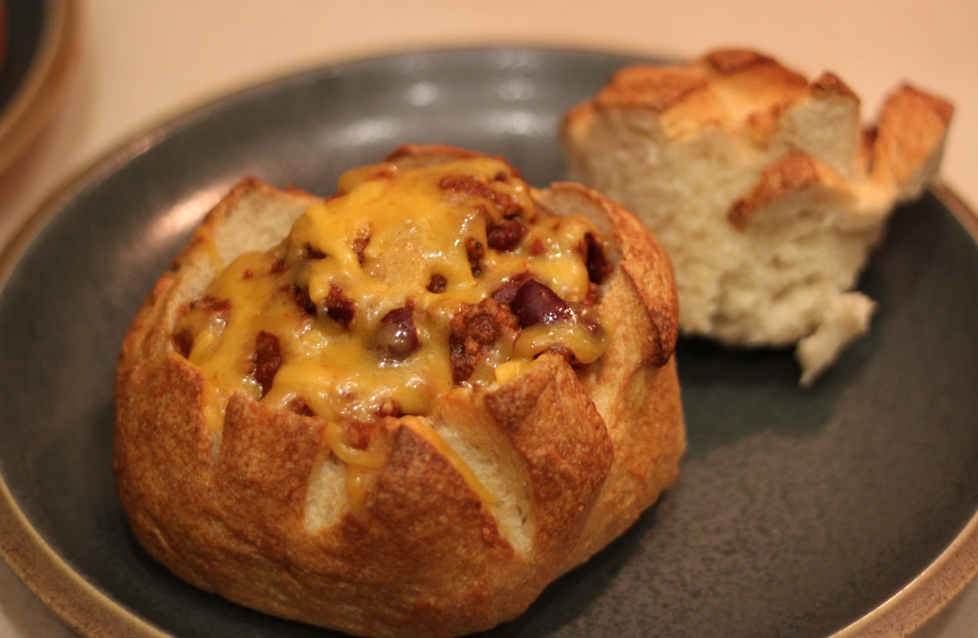 Bread, chili, cheese... what more could you possibly ask for??